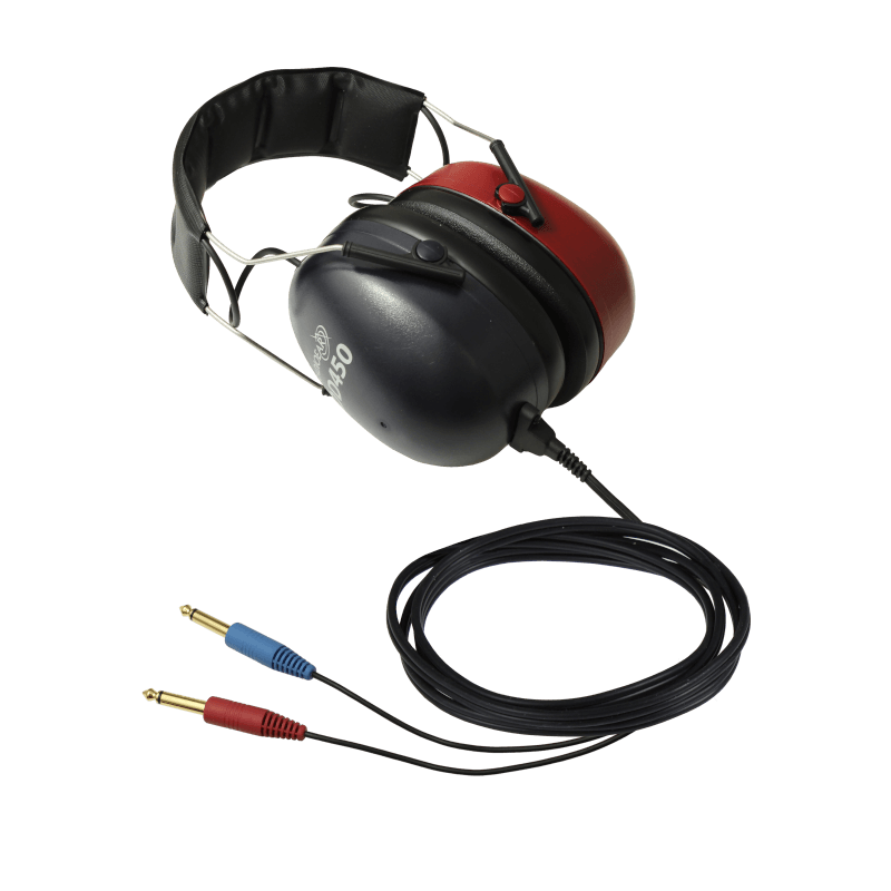 [WA036.AR03] DD450 high-frequency air conduction headphones (2x mono, Straight, 6.3 mm)