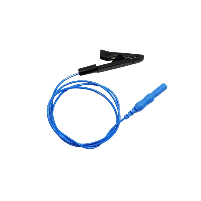 [ZB051.AR25] Sanibel electrode cable with crocodile clips, 50 cm, blue