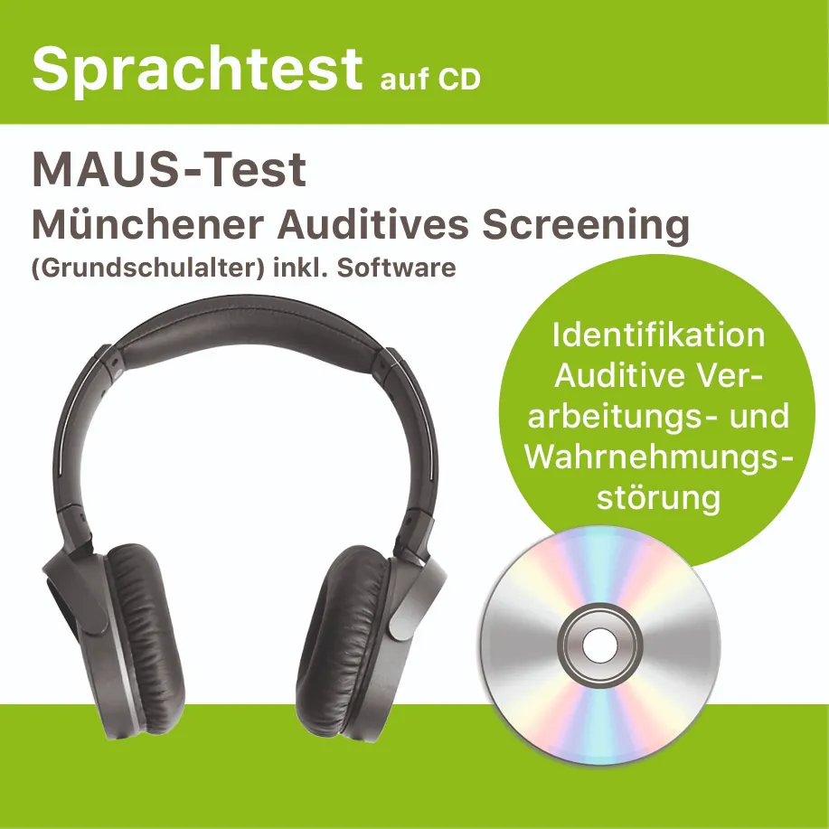 [DT001.AR15] CD24 - MAUS test, Munich auditory screening (primary school age), incl. software