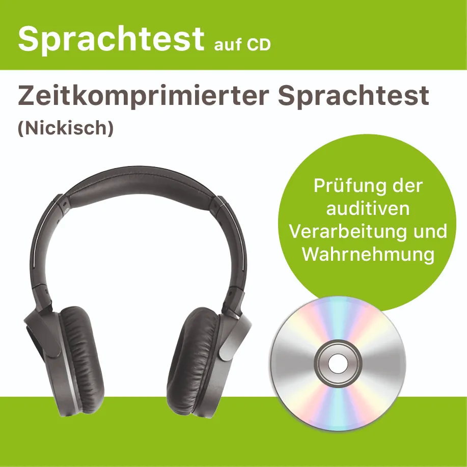 [DT001.AR12] CD20 - Zeitkomprimierter Sprachtest (Nickisch) inkl. Software