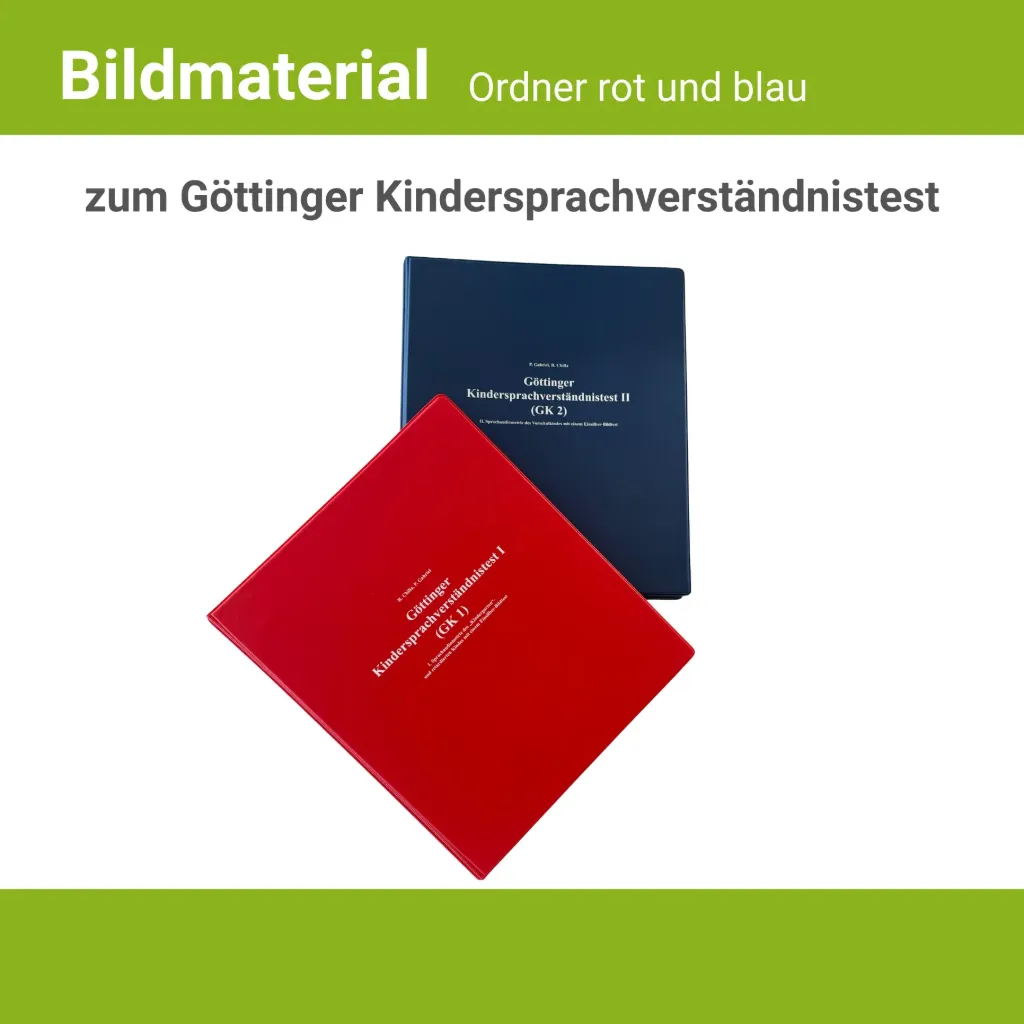 [DT001.AR05] Picture material for the Göttingen children's speech comprehension test (red and blue folder)