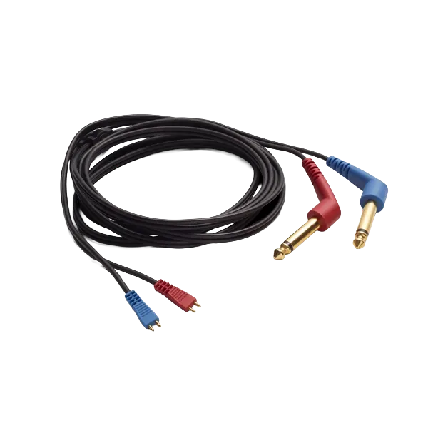 [KA004.AR07] IP30 cable for insert earphones, 6.3 mm jack, mono, angled plug, 2 m